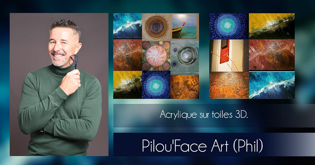 6ème Grande Exposition Pilou'Face Art & Friends...
...4ème Opus au Château de Bourgogne à Estaimbourg
Du 31 Mars au 9 Avril 2023, Entrée Gratuite
(HORAIRES PLUS BAS ! Bien lire svp afin de ne pas vous retrouver devant des portes "closes")
Vernissage le vendredi 31 Mars 2023 de 18h à 22h
Exposition les samedis de 15 à 20h
Exposition le mercredi de 14 à 18h
Exposition les dimanches de 14 à 18h.
PS : Merci de partager autour de vous.
https://fb.me/e/1V2d6Ulxx
Organisateur : Pilou'Face Art (Phil, Phil Be) : Acrylique sur toiles 3D. Fondateur de Pilou'Face Art & Friends qui fût la 1ere Exposition diversifiée haute en couleurs dans la région, Hainaut et probablement de toute la Belgique.
accompagné de ...
Ghislaine Mollet (Ghislaine Mollet) : Aquarelle et techniques mixtes,
Aline (Brysse, Aline Brysse) : Peinture Acrylique mixte et matières,
Nathalie (Delemazure, Nathalie Delemazure) notre Guest 1 Création de Céramiques Déco uniques,
Anne V (vannieuwenhuyse, Anne Vannieuwenhuyse) : Modiste, créatrice de chapeaux, bibis et accessoires de tête. Chapeaux de tous les jours et de cérémonie, je crée au gré de mon imagination ou de vos envies,
Sophie (Demets, Sophie Demets) : Création/Styliste Robes de mariée. Styliste de formation, je réalise avec vous la robe de vos rêves. Ensemble, nous choisissons la forme, la coupe idéale, les matières à utiliser, les appliques, les dentelles, les perles...Je me mets en 4 pour vous sublimer,
Benjamin (Vancoppenolle, Benjamin Vancoppenolle) : "D'une fibre à l'autre" Conception de nichoirs, mangeoires et ... Sculptures de papier,
Bruno (Delabie, Bruno Delabie) : Agitateur de mots et Sociologue de la monnaie,
Fhano (Vanmeenen, Fhano Eu) : photographe d'amour, Art de la photographie.