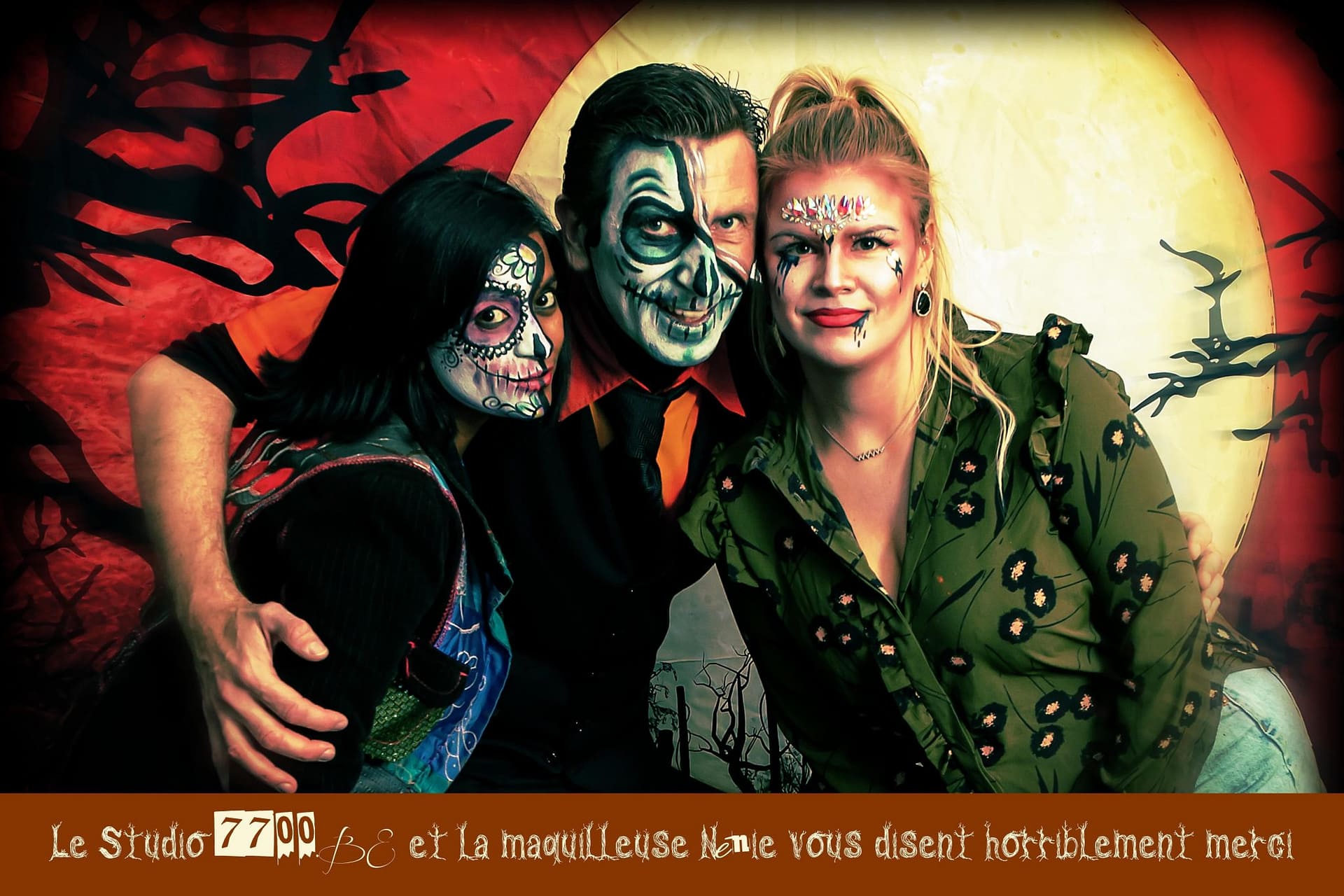 Suite au shooting réalisé pour le cortège d'Halloween au CCRT Mouscron 2018, Le studio 7700.BE et la maquilleuse Nénie vous disent merci!