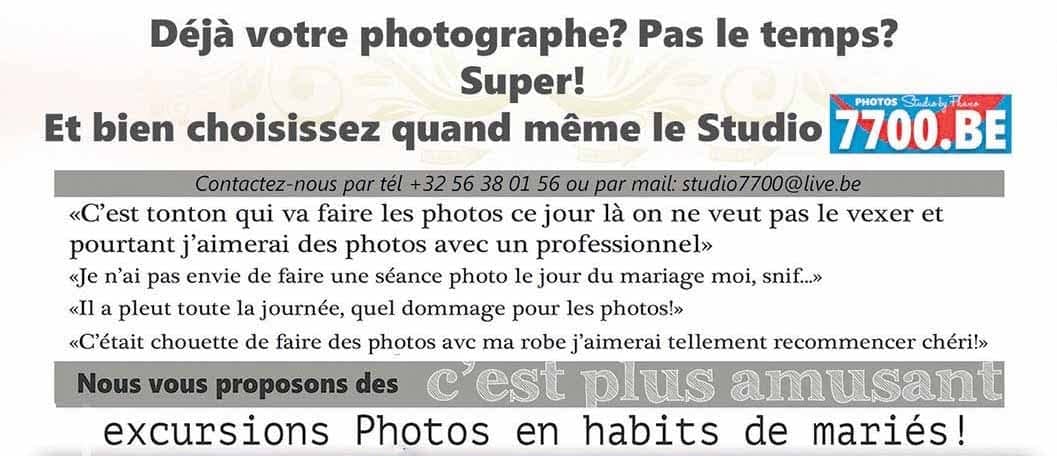 Une excursion photos en habits de mariés avec le Studio 7700.BE